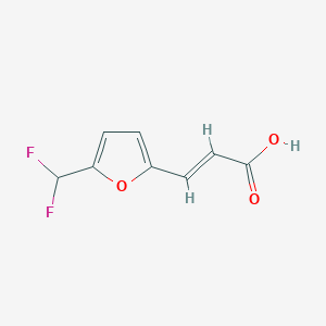 molecular formula C8H6F2O3 B2749132 (2E)-3-[5-(difluoromethyl)furan-2-yl]prop-2-enoic acid CAS No. 2155873-12-2