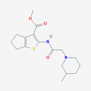 methyl 2-[[2-(3-methylpiperidin-1-yl)acetyl]amino]-5,6-dihydro-4H-cyclopenta[b]thiophene-3-carboxylate