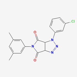 molecular formula C18H15ClN4O2 B2749141 1-(3-chlorophenyl)-5-(3,5-dimethylphenyl)-1,6a-dihydropyrrolo[3,4-d][1,2,3]triazole-4,6(3aH,5H)-dione CAS No. 1172326-16-7