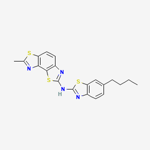 molecular formula C20H18N4S3 B2749152 N-(6-丁基-1,3-苯并噻唑-2-基)-7-甲基-[1,3]噻唑并[5,4-e][1,3]苯并噻唑-2-胺 CAS No. 862975-42-6
