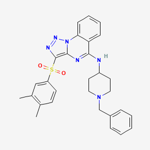 molecular formula C29H30N6O2S B2749154 N-(1-benzylpiperidin-4-yl)-3-[(3,4-dimethylphenyl)sulfonyl][1,2,3]triazolo[1,5-a]quinazolin-5-amine CAS No. 893275-46-2