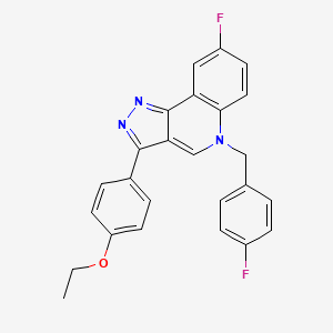 molecular formula C25H19F2N3O B2749167 3-(4-ethoxyphenyl)-8-fluoro-5-(4-fluorobenzyl)-5H-pyrazolo[4,3-c]quinoline CAS No. 866347-51-5