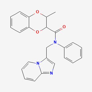 B2749168 N-(imidazo[1,2-a]pyridin-3-ylmethyl)-3-methyl-N-phenyl-2,3-dihydrobenzo[b][1,4]dioxine-2-carboxamide CAS No. 1797599-61-1