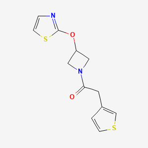 1-(3-(Thiazol-2-yloxy)azetidin-1-yl)-2-(thiophen-3-yl)ethanone