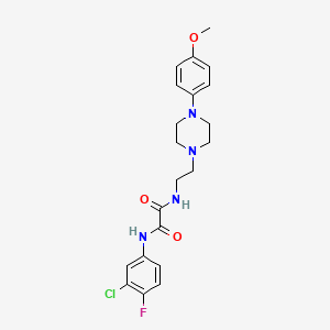 N1-(3-chloro-4-fluorophenyl)-N2-(2-(4-(4-methoxyphenyl)piperazin-1-yl)ethyl)oxalamide