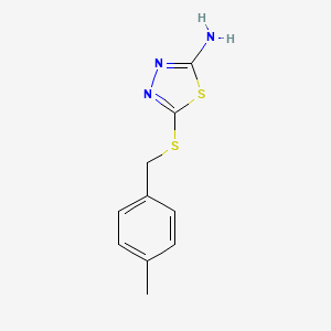 molecular formula C10H11N3S2 B2749194 5-(4-甲基-苄基硫基)-[1,3,4]噻二唑-2-基胺 CAS No. 154347-43-0