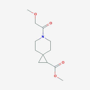 molecular formula C12H19NO4 B2749202 Methyl 6-(2-methoxyacetyl)-6-azaspiro[2.5]octane-1-carboxylate CAS No. 2034307-83-8
