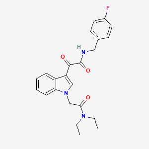 2-[1-[2-(diethylamino)-2-oxoethyl]indol-3-yl]-N-[(4-fluorophenyl)methyl]-2-oxoacetamide