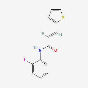 molecular formula C13H10INOS B2749208 (2E)-N-(2-iodophenyl)-3-(thiophen-2-yl)prop-2-enamide CAS No. 868153-95-1