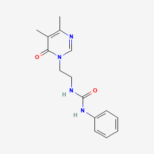 molecular formula C15H18N4O2 B2749222 1-(2-(4,5-dimethyl-6-oxopyrimidin-1(6H)-yl)ethyl)-3-phenylurea CAS No. 1396871-03-6