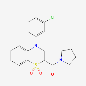 4-(3-chlorophenyl)-2-(pyrrolidin-1-ylcarbonyl)-4H-1,4-benzothiazine 1,1-dioxide
