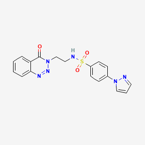 N-(2-(4-oxobenzo[d][1,2,3]triazin-3(4H)-yl)ethyl)-4-(1H-pyrazol-1-yl)benzenesulfonamide