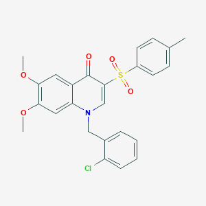 molecular formula C25H22ClNO5S B2749239 1-(2-chlorobenzyl)-6,7-dimethoxy-3-tosylquinolin-4(1H)-one CAS No. 866847-18-9