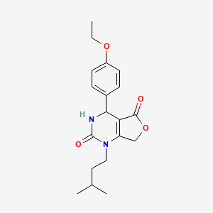 molecular formula C19H24N2O4 B2749244 4-(4-乙氧基苯基)-1-(3-甲基丁基)-4,7-二氢呋喃[3,4-d]嘧啶-2,5(1H,3H)-二酮 CAS No. 1775344-92-7