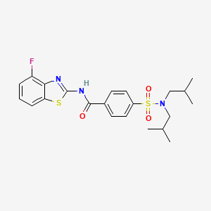 4-[bis(2-methylpropyl)sulfamoyl]-N-(4-fluoro-1,3-benzothiazol-2-yl)benzamide