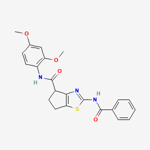 2-benzamido-N-(2,4-dimethoxyphenyl)-5,6-dihydro-4H-cyclopenta[d]thiazole-4-carboxamide