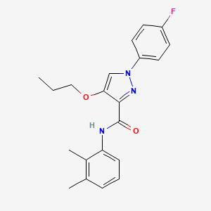 molecular formula C21H22FN3O2 B2749261 N-(2,3-二甲基苯基)-1-(4-氟苯基)-4-丙氧基-1H-吡唑-3-羧酰胺 CAS No. 1171476-27-9