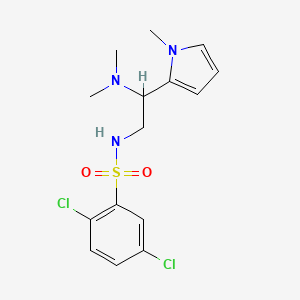 molecular formula C15H19Cl2N3O2S B2749265 2,5-dichloro-N-(2-(dimethylamino)-2-(1-methyl-1H-pyrrol-2-yl)ethyl)benzenesulfonamide CAS No. 1049395-46-1