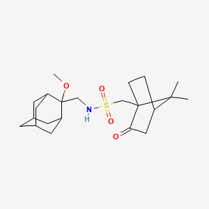 molecular formula C22H35NO4S B2749267 1-{7,7-dimethyl-2-oxobicyclo[2.2.1]heptan-1-yl}-N-[(2-methoxyadamantan-2-yl)methyl]methanesulfonamide CAS No. 1797561-62-6