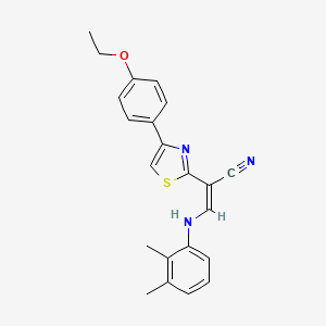 (Z)-3-((2,3-dimethylphenyl)amino)-2-(4-(4-ethoxyphenyl)thiazol-2-yl)acrylonitrile