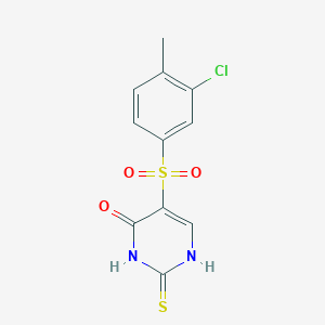 molecular formula C11H9ClN2O3S2 B2749284 5-[(3-chloro-4-methylphenyl)sulfonyl]-2-thioxo-2,3-dihydropyrimidin-4(1H)-one CAS No. 931314-26-0