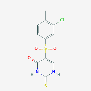 molecular formula C11H9ClN2O3S2 B2749284 5-[(3-氯-4-甲基苯基)磺酰]-2-硫代-2,3-二氢嘧啶-4(1H)-酮 CAS No. 931314-26-0