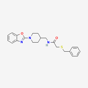 N-((1-(benzo[d]oxazol-2-yl)piperidin-4-yl)methyl)-2-(benzylthio)acetamide