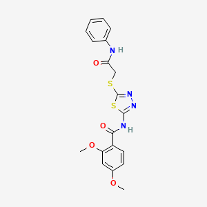 N-[5-(2-anilino-2-oxoethyl)sulfanyl-1,3,4-thiadiazol-2-yl]-2,4-dimethoxybenzamide