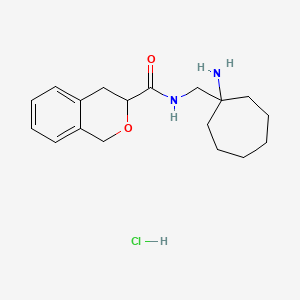 N-[(1-Aminocycloheptyl)methyl]-3,4-dihydro-1H-isochromene-3-carboxamide;hydrochloride