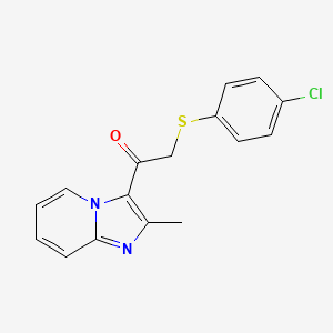 2-[(4-Chlorophenyl)sulfanyl]-1-(2-methylimidazo[1,2-a]pyridin-3-yl)-1-ethanone