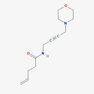 molecular formula C13H20N2O2 B2749311 N-(4-morpholinobut-2-yn-1-yl)pent-4-enamide CAS No. 1396880-04-8