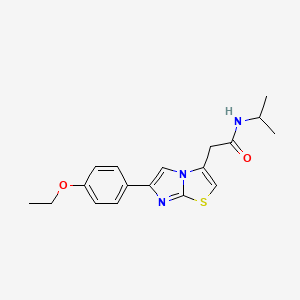 molecular formula C18H21N3O2S B2749312 2-(6-(4-乙氧基苯基)咪唑[2,1-b]噻唑-3-基)-N-异丙基乙酰胺 CAS No. 897461-45-9