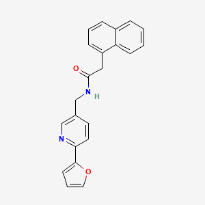 molecular formula C22H18N2O2 B2749320 N-((6-(furan-2-yl)pyridin-3-yl)methyl)-2-(naphthalen-1-yl)acetamide CAS No. 2034394-79-9