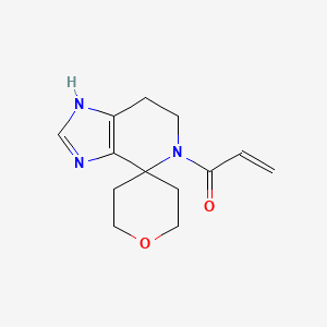 1-Spiro[6,7-dihydro-1H-imidazo[4,5-c]pyridine-4,4'-oxane]-5-ylprop-2-en-1-one