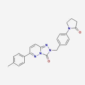 molecular formula C23H21N5O2 B2749326 2-(4-(2-氧代吡咯啉-1-基)苯甲基)-6-(对甲苯基)-[1,2,4]三唑并[4,3-b]吡啶-3(2H)-酮 CAS No. 1251694-18-4