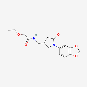 N-((1-(benzo[d][1,3]dioxol-5-yl)-5-oxopyrrolidin-3-yl)methyl)-2-ethoxyacetamide