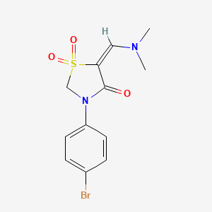 3-(4-Bromophenyl)-5-[(dimethylamino)methylene]-1lambda~6~,3-thiazolane-1,1,4-trione