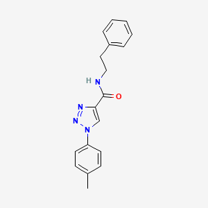 molecular formula C18H18N4O B2749336 1-(4-甲基苯基)-N-(2-苯乙基)-1H-1,2,3-三唑-4-羧酰胺 CAS No. 951611-20-4