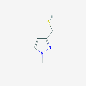 molecular formula C5H8N2S B2749349 (1-甲基-1H-吡唑-3-基)甲硫醇 CAS No. 1555650-41-3