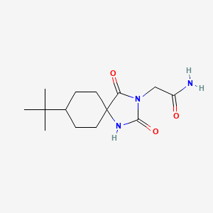 molecular formula C14H23N3O3 B2749352 2-(8-Tert-butyl-2,4-dioxo-1,3-diazaspiro[4.5]dec-3-yl)acetamide CAS No. 1574634-06-2