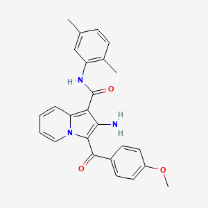 2-amino-N-(2,5-dimethylphenyl)-3-(4-methoxybenzoyl)indolizine-1-carboxamide