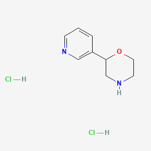 molecular formula C9H14Cl2N2O B2749360 2-(Pyridin-3-yl)morpholine dihydrochloride CAS No. 90533-86-1