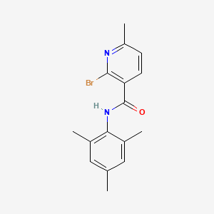 molecular formula C16H17BrN2O B2749363 2-bromo-6-methyl-N-(2,4,6-trimethylphenyl)pyridine-3-carboxamide CAS No. 1427960-68-6
