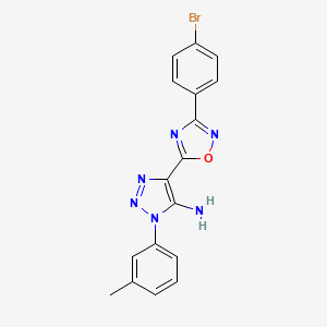 molecular formula C17H13BrN6O B2749369 4-(3-(4-溴苯基)-1,2,4-噁二唑-5-基)-1-(间甲苯基)-1H-1,2,3-三唑-5-胺 CAS No. 931739-27-4