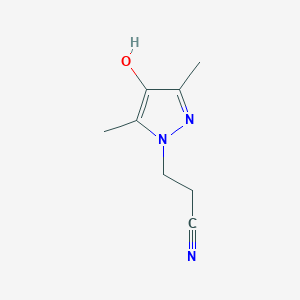 molecular formula C8H11N3O B2749372 3-(4-hydroxy-3,5-dimethyl-1H-pyrazol-1-yl)propanenitrile CAS No. 1462822-95-2