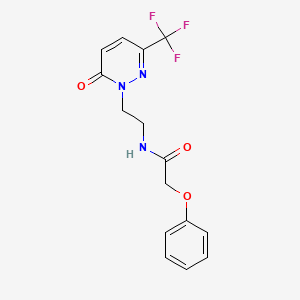 N-[2-[6-Oxo-3-(trifluoromethyl)pyridazin-1-yl]ethyl]-2-phenoxyacetamide