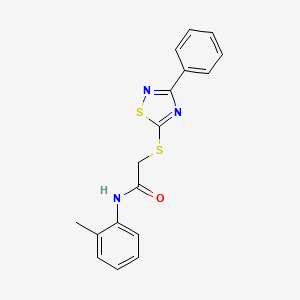 molecular formula C17H15N3OS2 B2749382 2-((3-苯基-1,2,4-噻二唑-5-基)硫)-N-(邻甲苯基)乙酰胺 CAS No. 864855-93-6