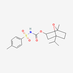 molecular formula C18H25NO5S B2749384 4-isopropyl-1-methyl-7-oxabicyclo[2.2.1]hept-2-yl N-[(4-methylphenyl)sulfonyl]carbamate CAS No. 1005183-85-6