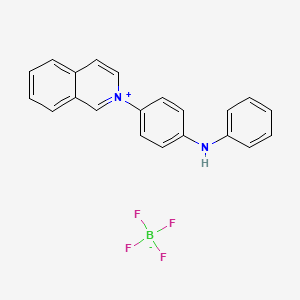 molecular formula C21H17BF4N2 B2749386 2-[4-(Phenylamino)phenyl]-25-isoquinolin-2-ylium; tetrafluoroboranuide CAS No. 104312-81-4