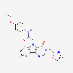 N-(4-ethoxyphenyl)-2-(8-methyl-3-((3-methyl-1,2,4-oxadiazol-5-yl)methyl)-4-oxo-3H-pyrimido[5,4-b]indol-5(4H)-yl)acetamide